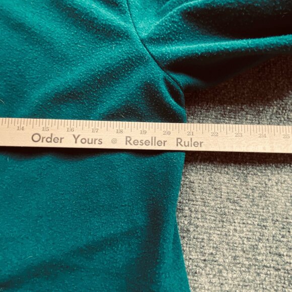 VTG Kashmiracle By Wellington Jacket Women's 9/10 Teal Double-Breasted Coat USA - Picture 11 of 12